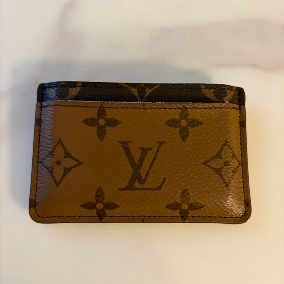 Louis Vuitton Brown and Tan Monogram Card Case - Picture 3 of 4